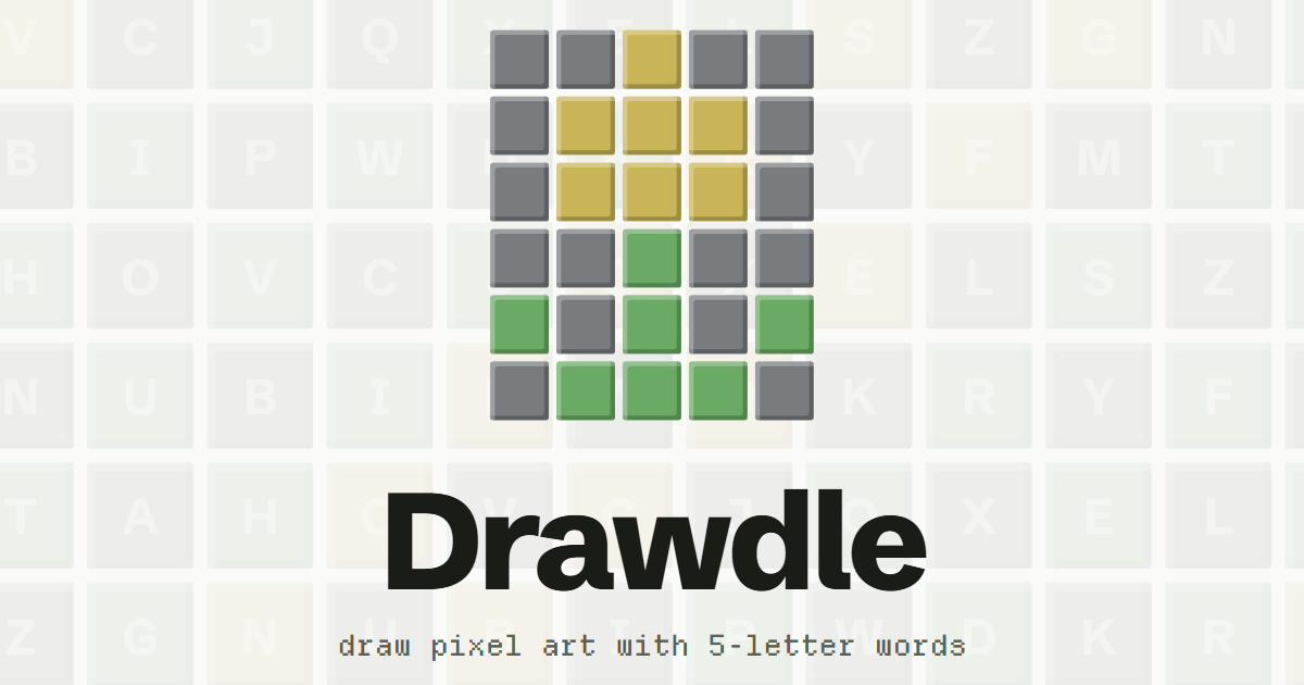 A finished Drawdle pixel-art puzzle